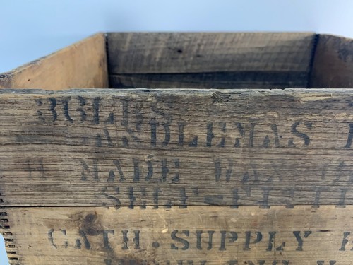Vintage Cath. Supply House Wood Crate Wheeling, WV West Virginia Wood Crate - Picture 2 of 17