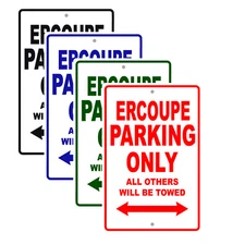 Ercoupe Parking Only Jet Aircraft Reserved Parking Notice Aluminum Metal Sign