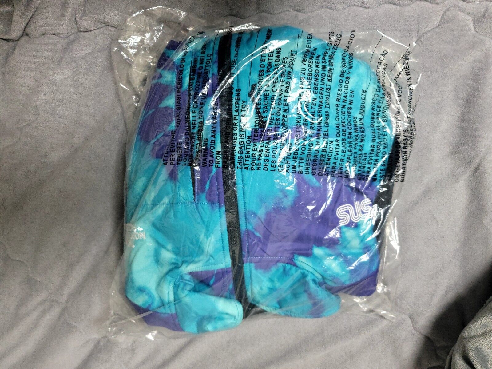 The North Face SNS Denali Fleece XS Jacket Scuba Blue Tie Dye