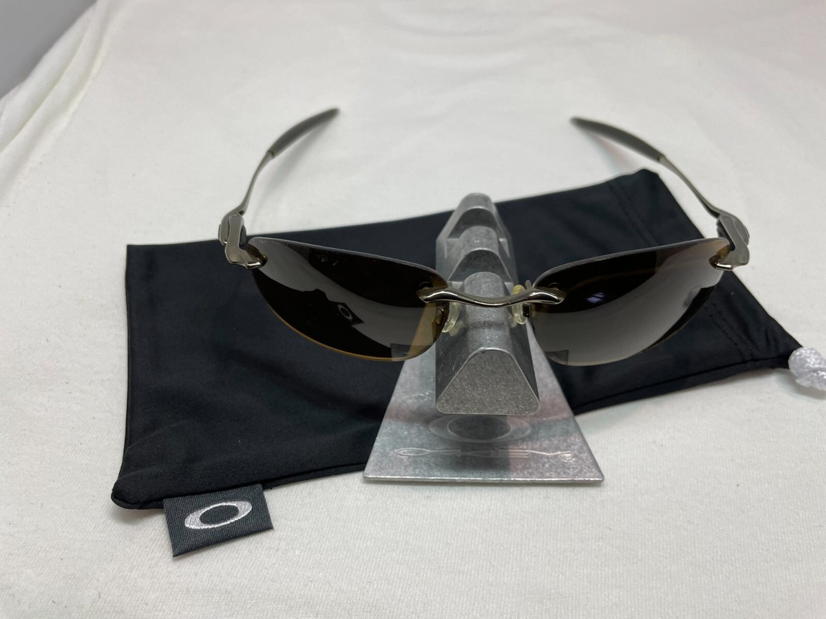 OAKLEY WHY 8 BROWN POLARIZED RIMLESS VINTAGE SUNGLASSES OAKLEY WHY 8 BROWN POLARIZED RIMLESS VINTAGE SUNGLASSES