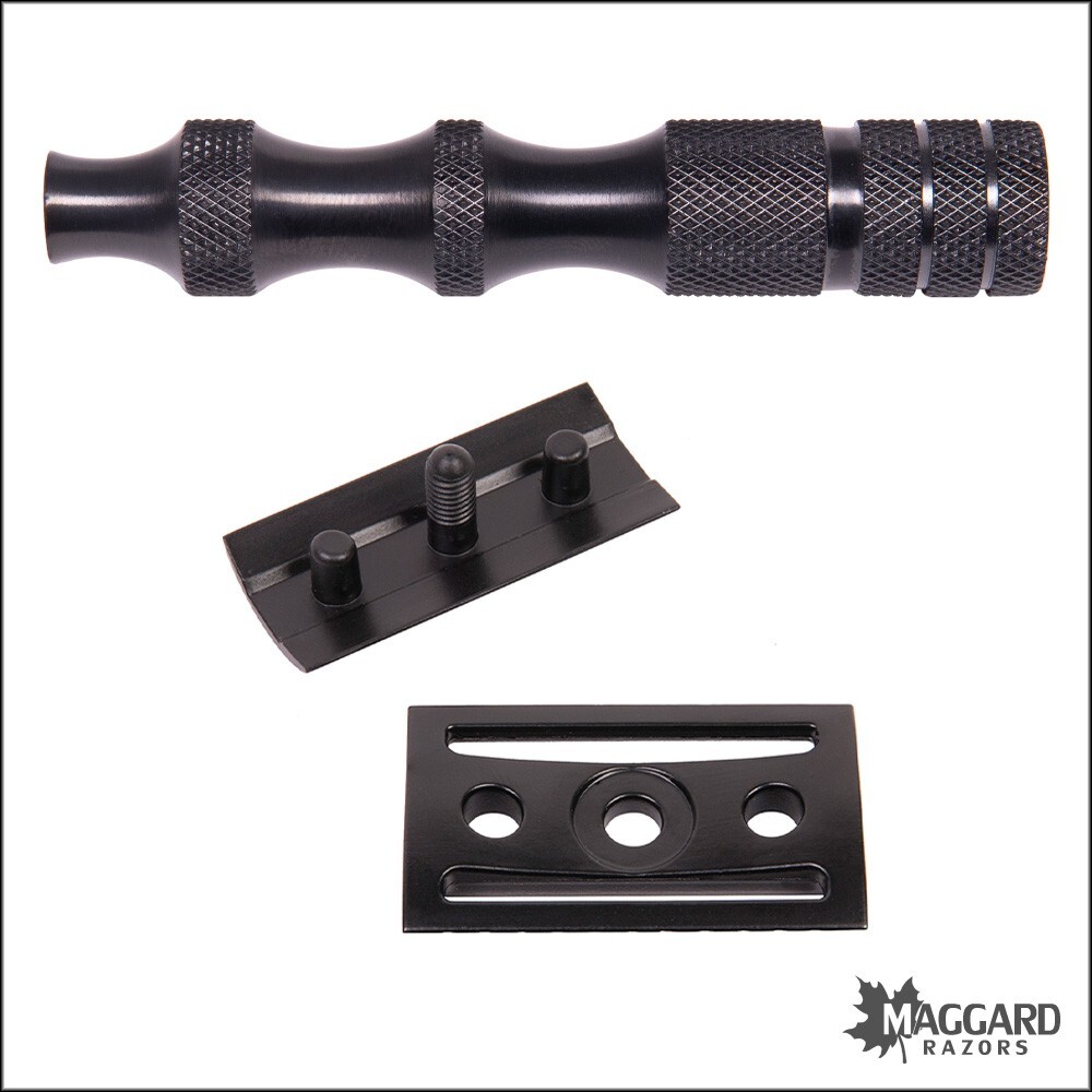 Maggard Razors MR5 Black Stainless Steel Handle Safety Razor