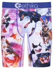 Ethika the Staple DOG HEAVEN Angel Varied Dogs w/Wings Long Boxers Mn XL (36-38)