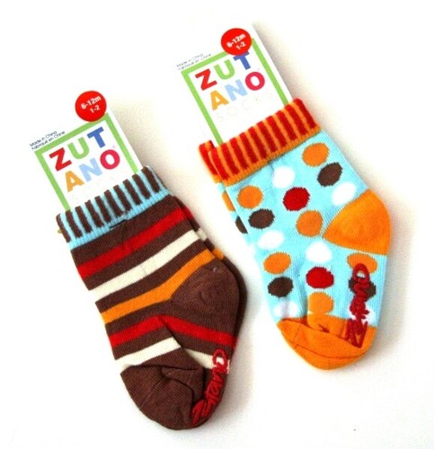 NEW Zutano Baby Toddler Girl Boy Primary Knit Socks Stripe Dot 6 12 18 24 NWT - Picture 3 of 8