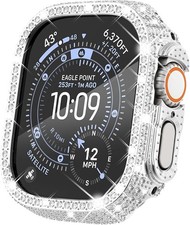 Apple Watch Ultra 49mm Bling Case with 400 Crystals Protective Cover Bumper for