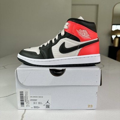 Air Jordan 1 Mid SE Orewood Brown Newsprint Women s Shoes Sz 6 (DQ6078 100)
