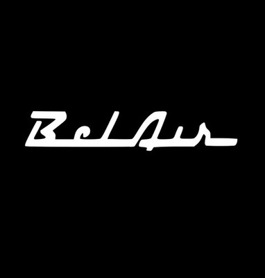 1957 Chevy Bel Air Chevrolet 57 Logo Custom Vinyl Decal  Sticker 8x1.5 Inch!