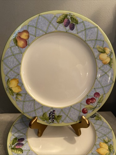 Set Of 4 Mikasa FRUIT RAPTURE Y4001 Casual Classic Dinner Plates 10-3/4” - Picture 2 of 3