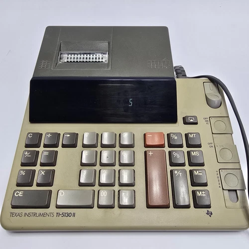 Vintage Texas Instruments TI-5130 II Printing  Machine/Calculator. Tested.