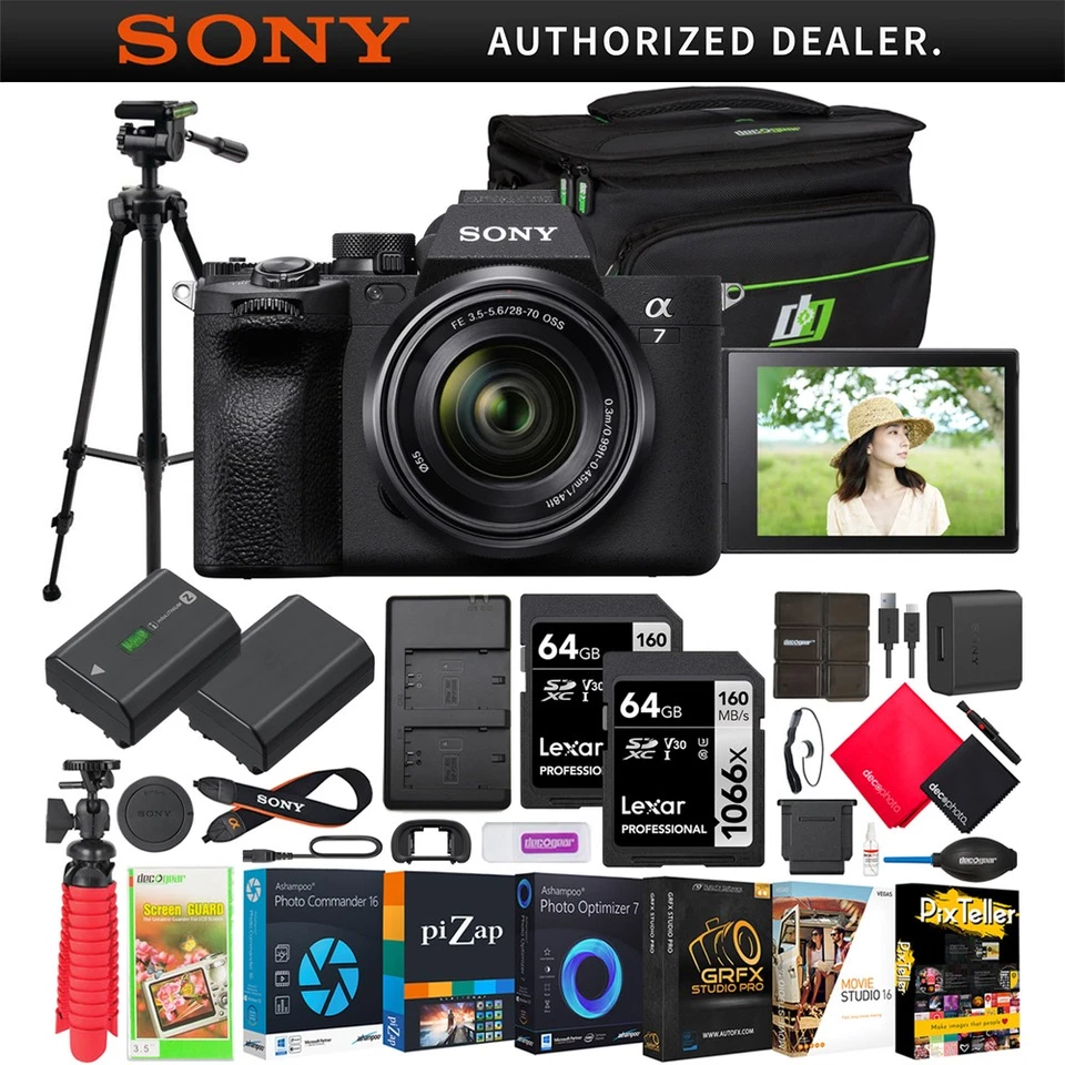 Sony a7 IV Mirrorless Full Frame Camera + 28-70mm Lens Kit + Photography Bundle - Image 2 of 4