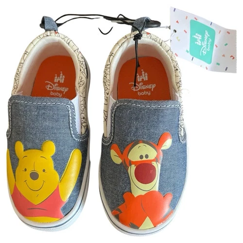 Disney Baby Winnie the Pooh Classic Baby Toddler Slip-on Shoes Size 5 New - Picture 1 of 24
