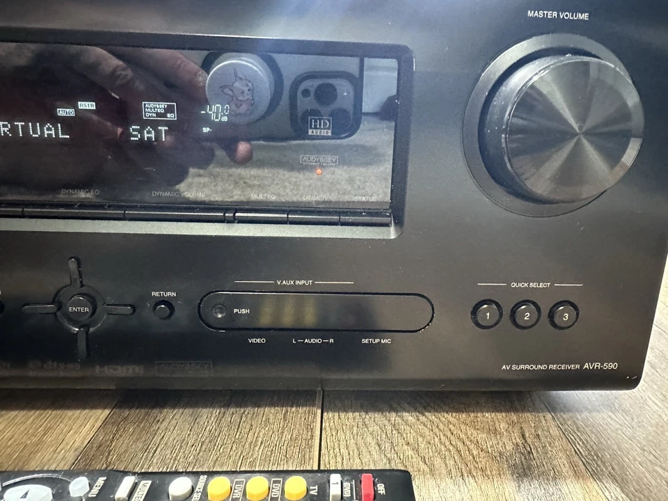 Denon AVR-590 - 5.1 Ch HDMI Home Theater Surround Sound Receiver Stereo System  - Image 3 of 4