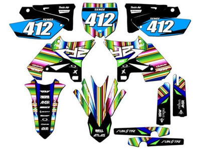 2002-2004 Für UFO Restyle YZ 250 2-STROKE Serape Schwarz Senge Grafiken Set Co