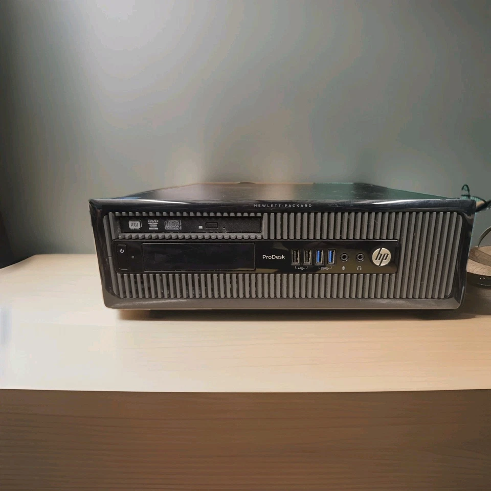 HP WIN 10 PRO PC PRODESK 400 G1 SFF Computer i5 3.2GHz 8GB RAM 222GB SSD - Image 2 of 4