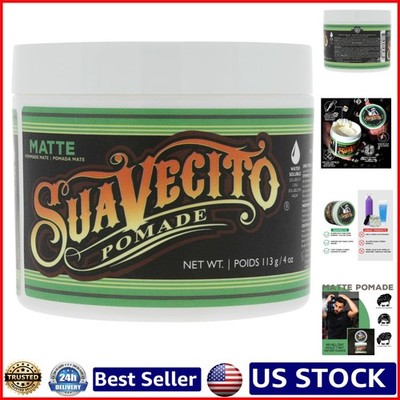 Medium Hold, Matte Finish Pomade - 4 oz Water-Soluble Hair Product for Men