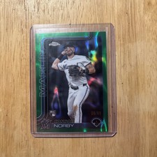 2025 Topps Chrome Baseball Green RayWave Connor Norby Rookie 6/99
