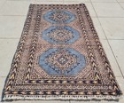 Rare Hand knotted Vintage Pakistani Bokhara Jhaldar Wool Area Rug 3.1 x 2.0 Ft — photo 2