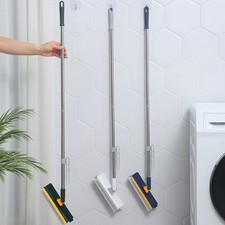 Dark Blue 2 In 1 Floor Brush Scrubber Long Handle Grout Brush Stiff Bristle