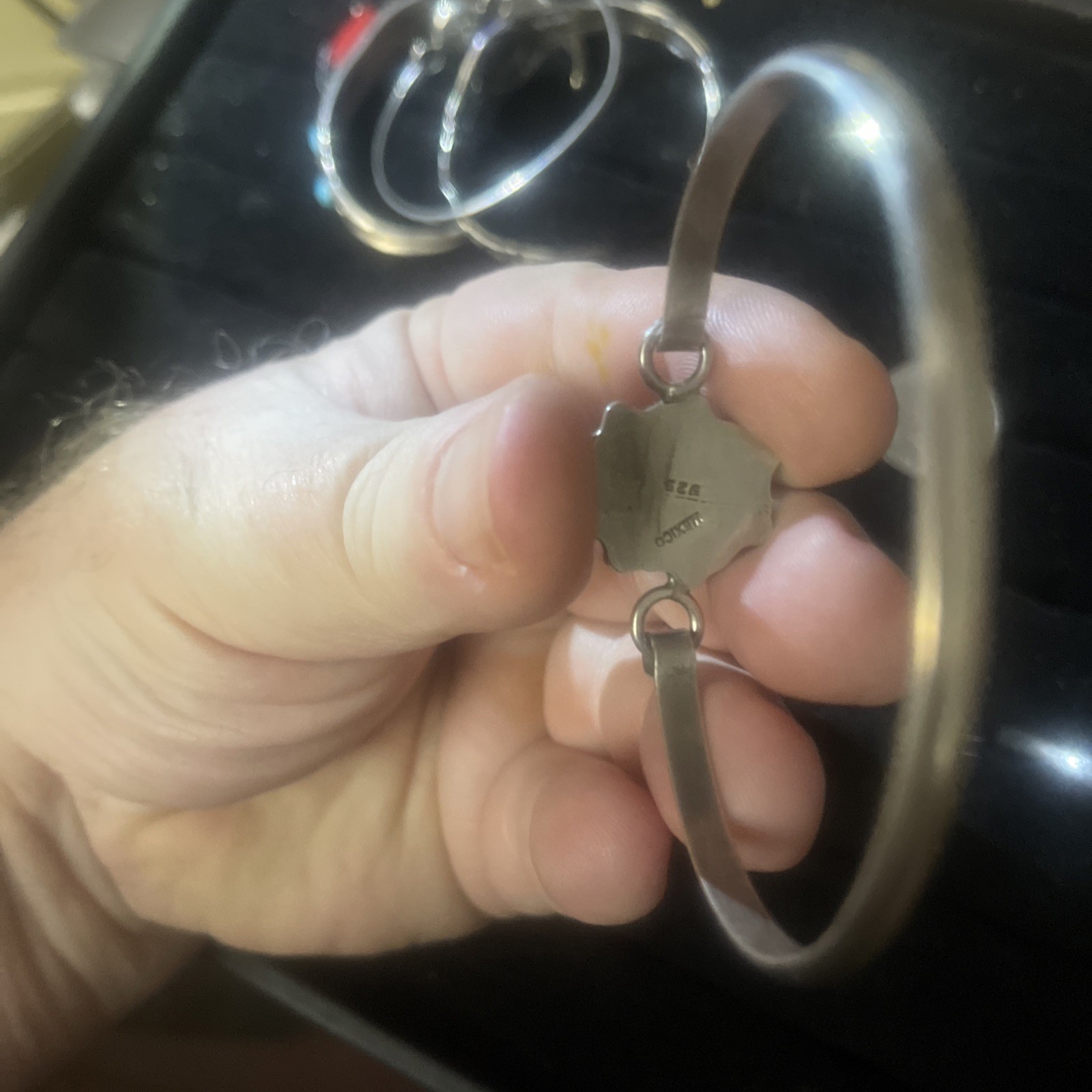 Large Sterling Silver Bangle Lot - image 5