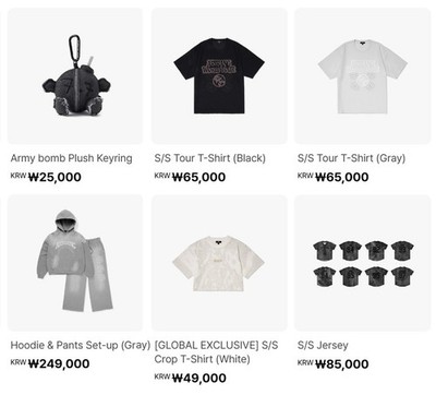 Presale] BTS WORLD TOUR 'ARIRANG' OFFICIAL MERCH.[Not Including