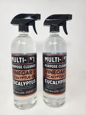 2 Lux Clean Vinegar & Eucalyptus Oil Multi Purpose Spray Cleaner 32 Fl Oz
