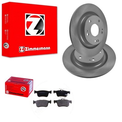 ZIMMERMANN BREMSSCHEIBEN 282mm + BELÄGE HINTEN passend für HONDA CIVIC 10 FC FK