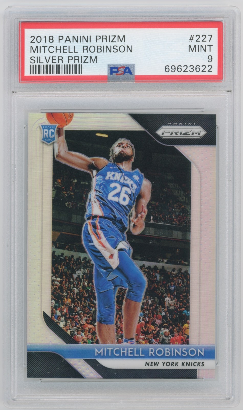 MITCHELL ROBINSON 2018-19 PANINI PRIZM ROOKIE SILVER #227 PSA 10 GEM MINT RC