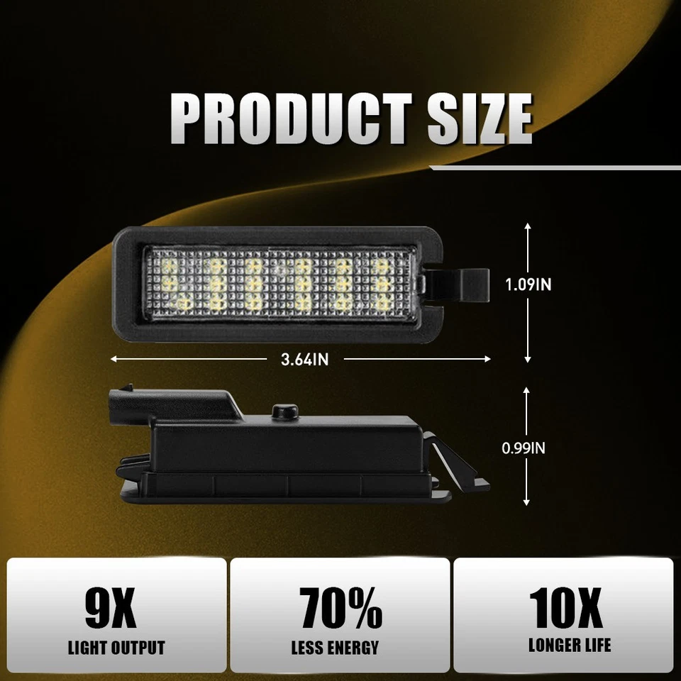 Lámparas LED de luz de matrícula para Chrysler 300 Pacifica 2015-2023 [BLANCO BRILLANTE] Foto 3 de 4