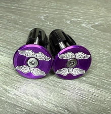 GT Wings Repop Bicycle Bike Handlebar Bar End Plugs Purple BMX