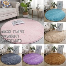 Carpet Rug Plush Round Round Sofa Blanket Solid Pattern Super Soft