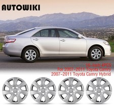 4pcs 16 Lacquered Silver Hubcaps Snapon Replacement For Toyota Camry 20072014