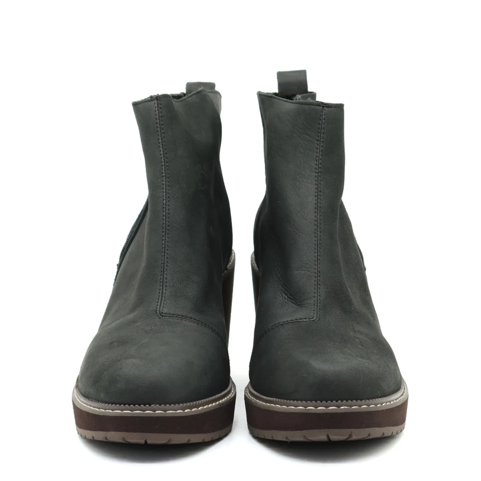 TOMS Damen Stiefelette Leder Keilabsatz Schwarz Classic Stiefeletten EU 43.5 - Bild 4 von 4