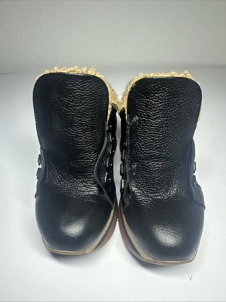"Botín de cuero negro con cordones Cordani Jolene para mujer 38 talla 7,5 tacón de 2"" $260" Foto 4 de 4