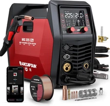 MIG205 Pro MIG Welder 205A 120V 240V Gas Mig/Gasless Flux MIG/MMA Stick/Lift Tig