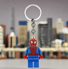 Spiderman Minifigure Custom Keychain - Custom Brick Compatible Minifigures