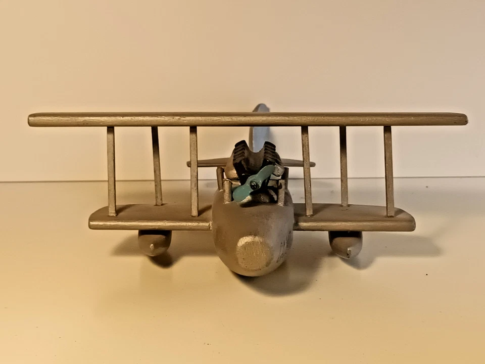 MODELLO IN LEGNO DELL'IDROVOLANTE BIPLANO CRDA CANT 25 - Anni '30 - 23X23X9 cm - Immagine 2 di 4