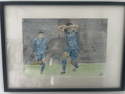 Original Painting,  John Mcginn & Nathan Patterson - Scotland International Duty
