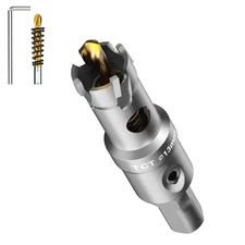 1/2"(13mm) Hole Saw Kit Tungsten Carbide Tip Hole Saw Drill Bits with 2 Titan...