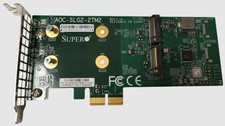 Supermicro 2x M.2 SATA SSD PCI-e HW RAID Controller Card - AOC-SLG2-2TM2