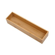 Bamboo Drawer Organizer - Kitchen Utensil Organizer Silverware Tray Cutlery H...