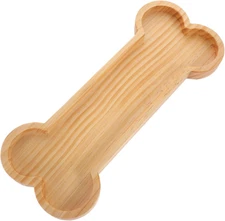 ABOOFAN Dog Birthday Decorations Shaped Charcuterie Boards Wooden Serving Tray W