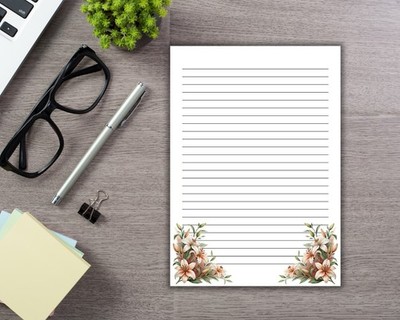 Lily Notepads, Memo Pads, Writing Pad, Stationary, Office Desk