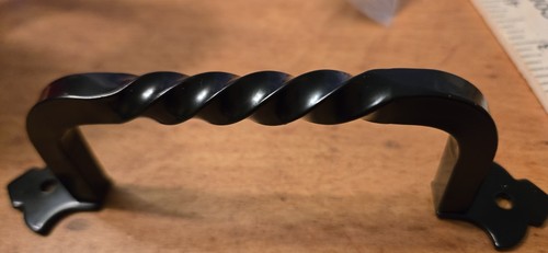 Fixed Twisted Steel Drawer Pull 4 3/4" Centers - Picture 5 of 6