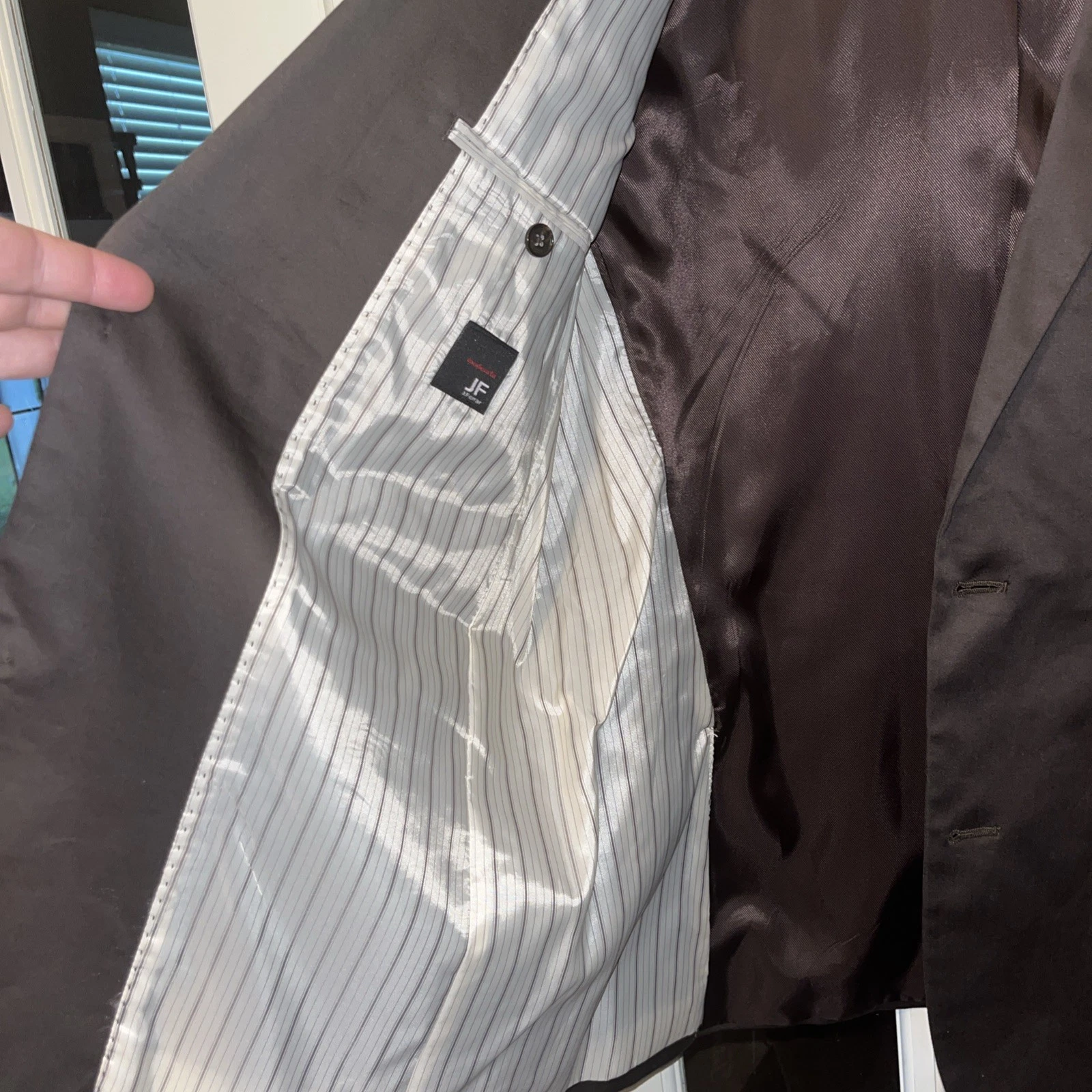 J. Ferrar Men's Blazer Suit Jacket Brown 36XS Brand New w/ Tag Formal Wear image 6