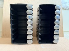 2 x Logic3 PS1 Game Storage Tower Black Holds PAL Playstation PSX games