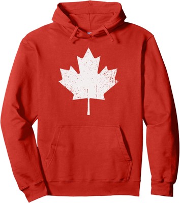 Maple Leaf Flag Of Canada Cool Canadian Vintage Color Unisex Hooded Sweatshirt