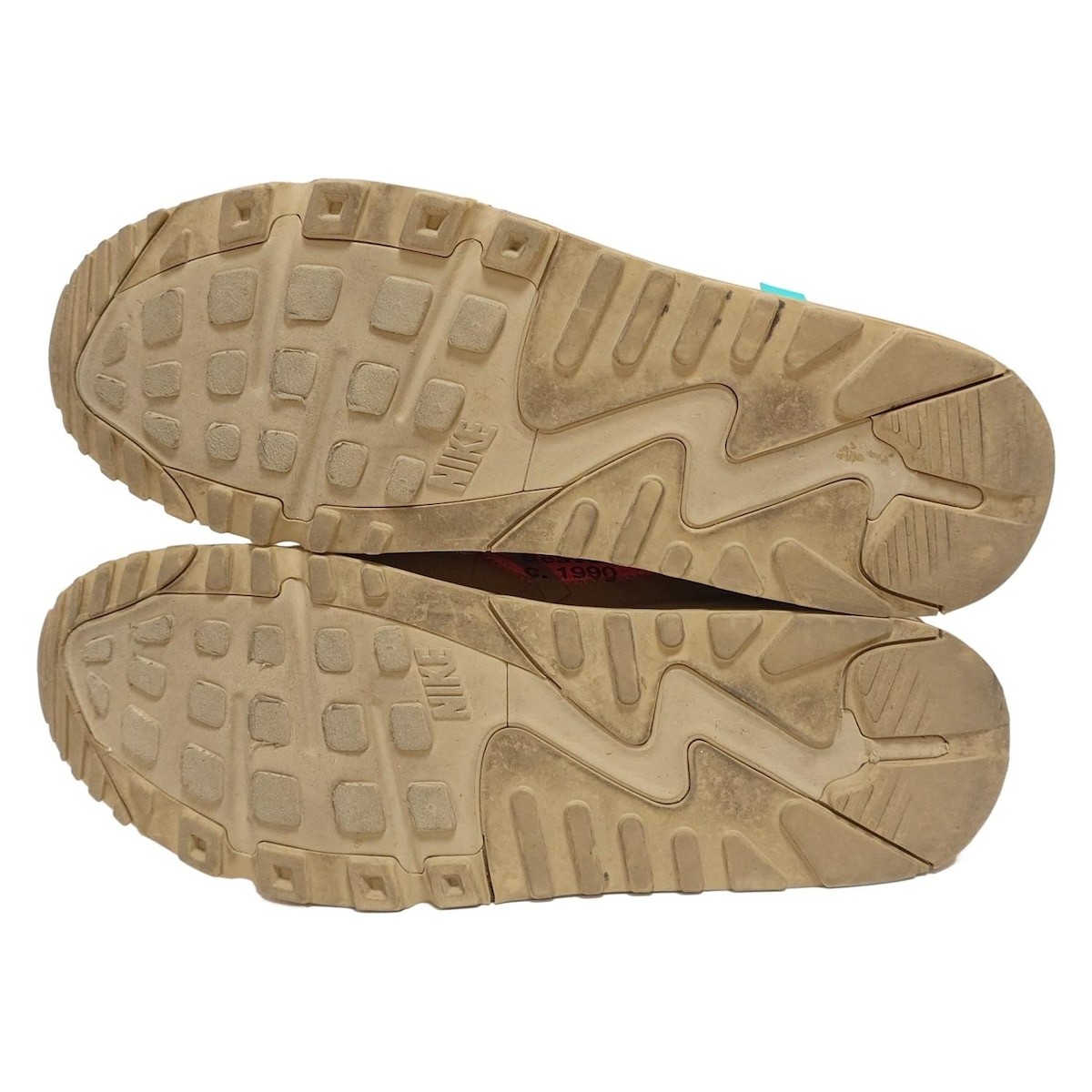 OFF WHITE X NIKE Autentico Off White Air Max 90 "Desert Ore" AA7293 200 Beige Arancione Nylon Scamosciato 