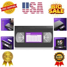 VCR Head Cleaner Tape for VHS/VCR Players, Dry Type Reusable Video Head Cleaner