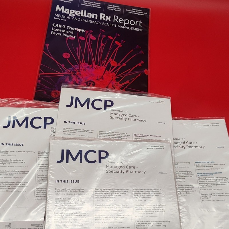 JMCP Medical Journal Magazine Lot of 4 +  Magellan Rx Report Magazine (Rare) 