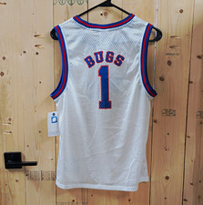 Champion Tune Squad Bugs 1 Space Jam Basketball Jersey White Blue Red Kids XL
