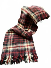 Vintage Johnstons of Elgin Wool Macdonald Tartan Scarf (Strawbridge &Clothier)